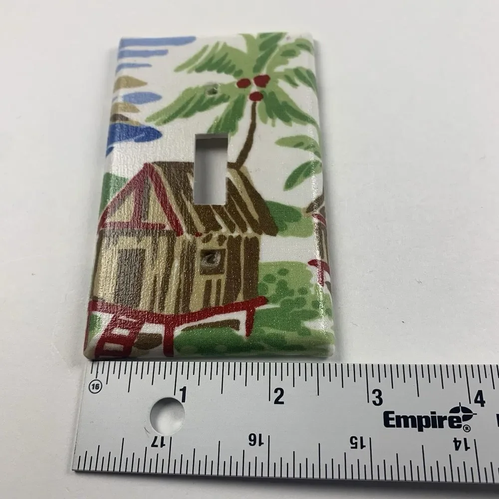 Light Switch Cover Made From Pottery Barn Kids Hawaiian Surfer Material Tropical